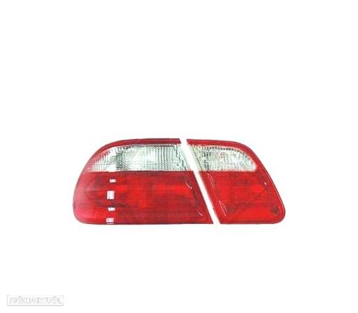 FAROLINS PARA MERCEDES CLASSE E W210 95-99 VERMELHO BRANCO - 1