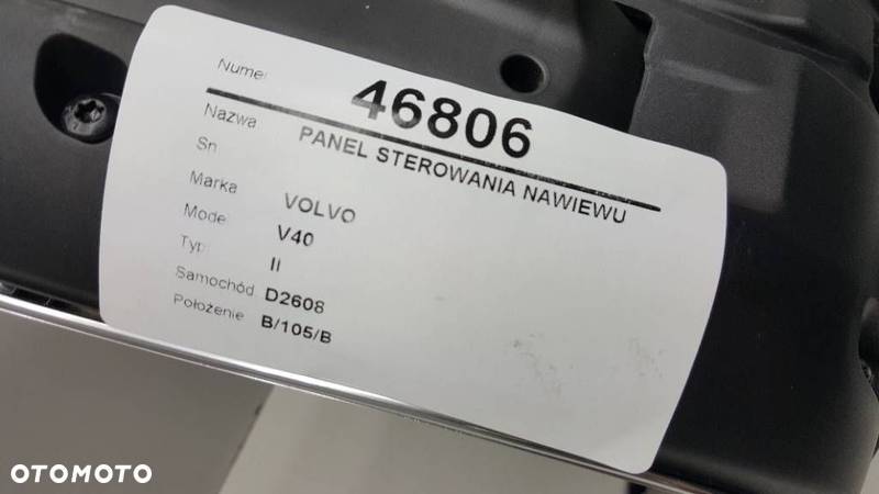 PANEL RADIA KLIMATYZACJI NAWIGACJI VOLVO V40 II EU - 11