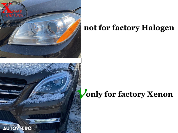 Faruri Full LED Mercedes M-Class W166 (2012-2015) doar cu conversie la GLE- livrare gratuita - 15