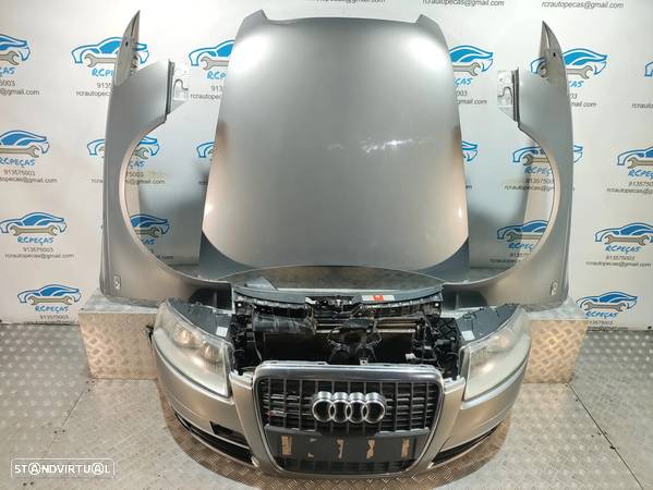 FRENTE COMPLETA AUDI A6 C6 SLINE S-LINE CAPOT PARACHOQUES GUARDA-LAMAS OTICAS RADIADOR VENTILADOR FRENTE FIBRA REFORÇO - 21