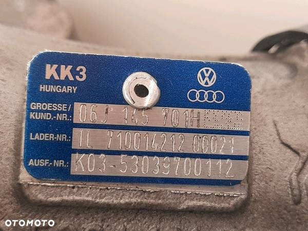 AUDI A3 8P TT 8J 1,8TFSI TURBOSPRĘŻARKA TURBINA 06F145710C SUPER STAN EU - 10