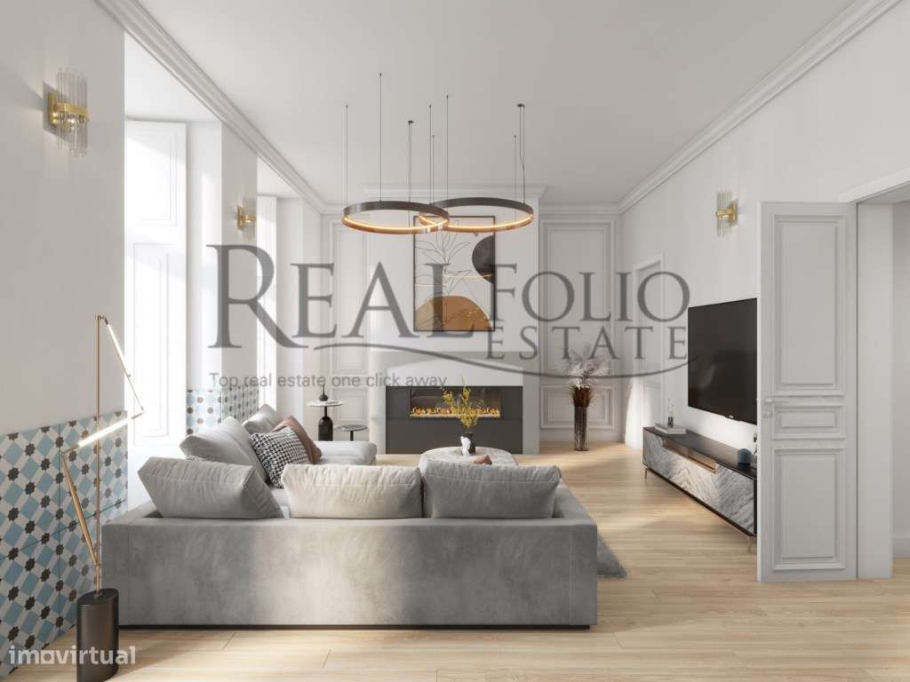 Luxuoso apartamento T2 duplex com jardim no coração do Chiado. - Grande imagem: 3/32
