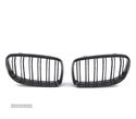 GRELHAS DUPLAS FRONTAIS PARA BMW E90 LCI 08-12 PRETO BRILHANTE - 2