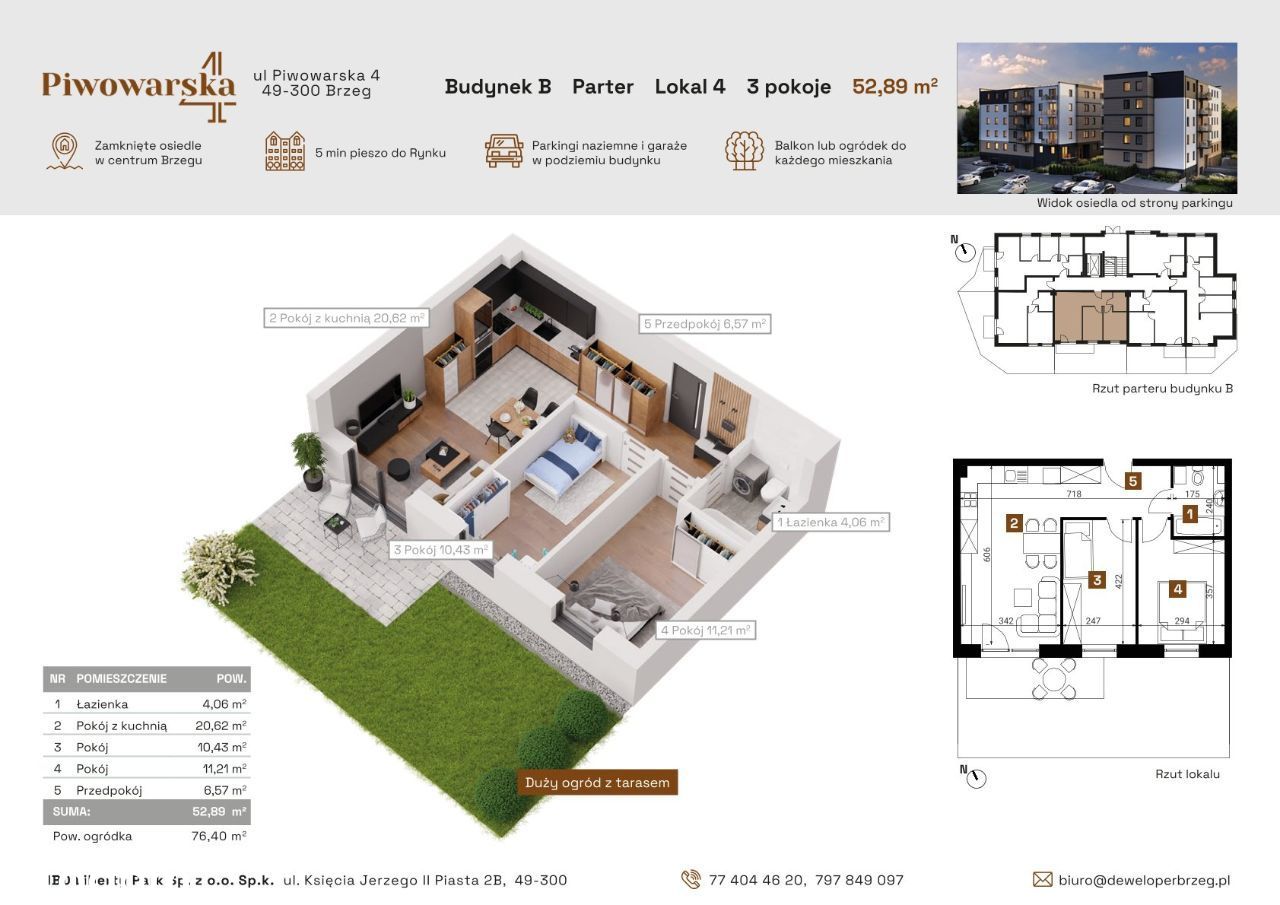 Mieszkanie o powierzchni 52,89 m2