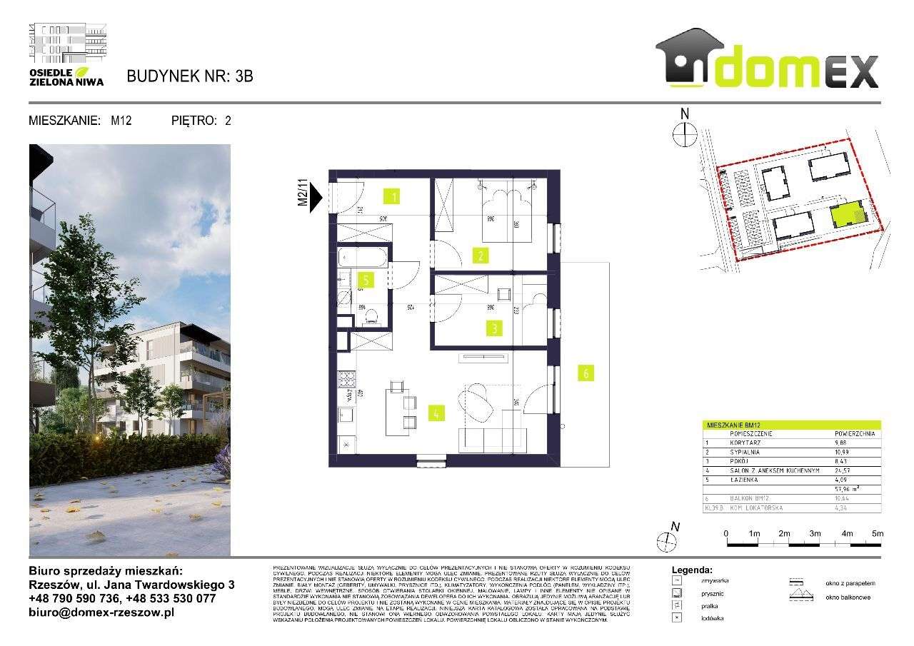 Zielona Niwa Nowa Inwestycja Przytulne 3 pokoje!!! - Pełny obrazek: 3/10