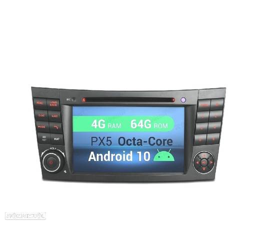 AUTO RADIO GPS ANDROID 10 PARA MERCEDES CLS W219 05-06 E W211 02-09 - 1