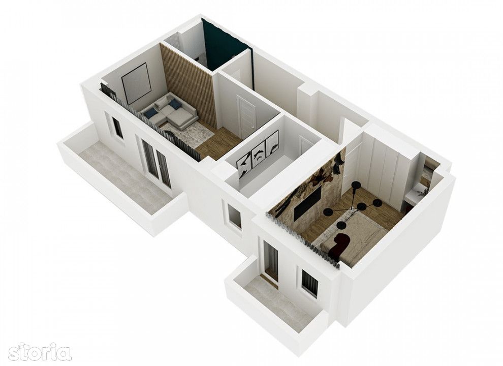 Apartament  2 camere Pacurari , 61 metri, etaj 1 Cod:138951