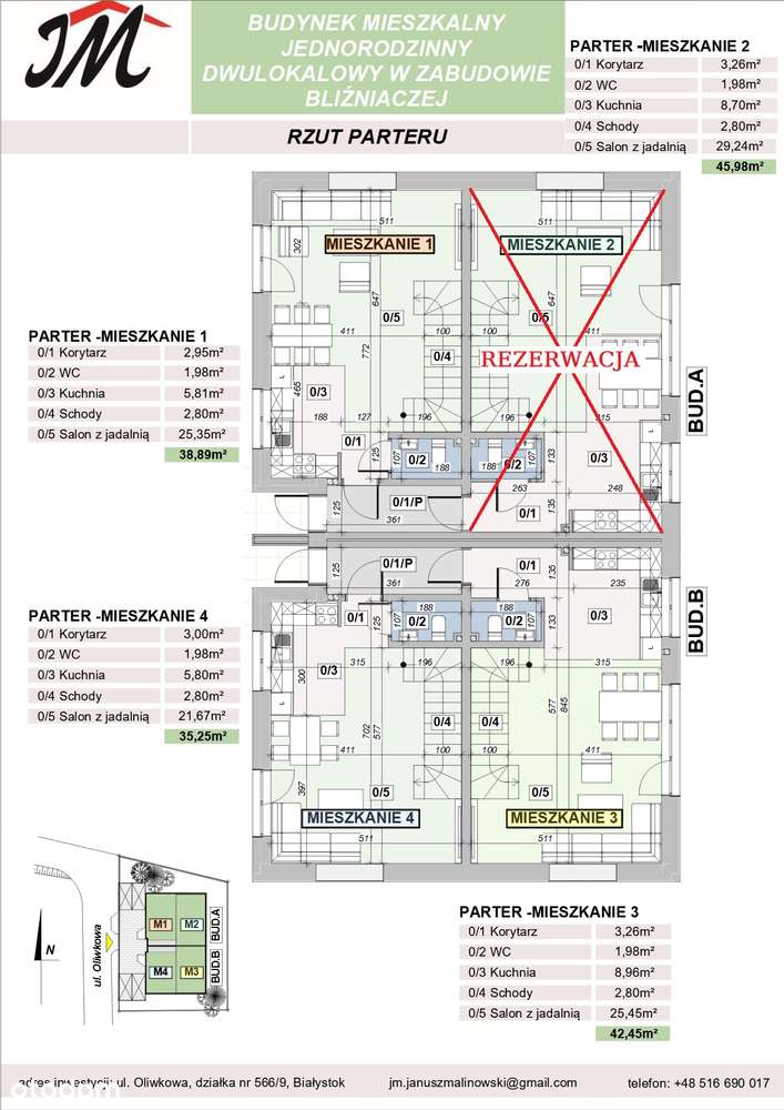 Bezczynszowe mieszkanie stan dew. ogródek, POMPA CIEPŁA, ul. Oliwkowa-3