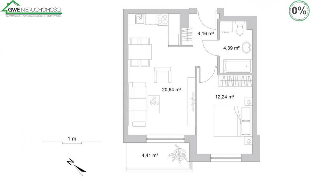 Nowe Osiedle Duet w Rumi mieszkanie 41 m2 Odbiór 2