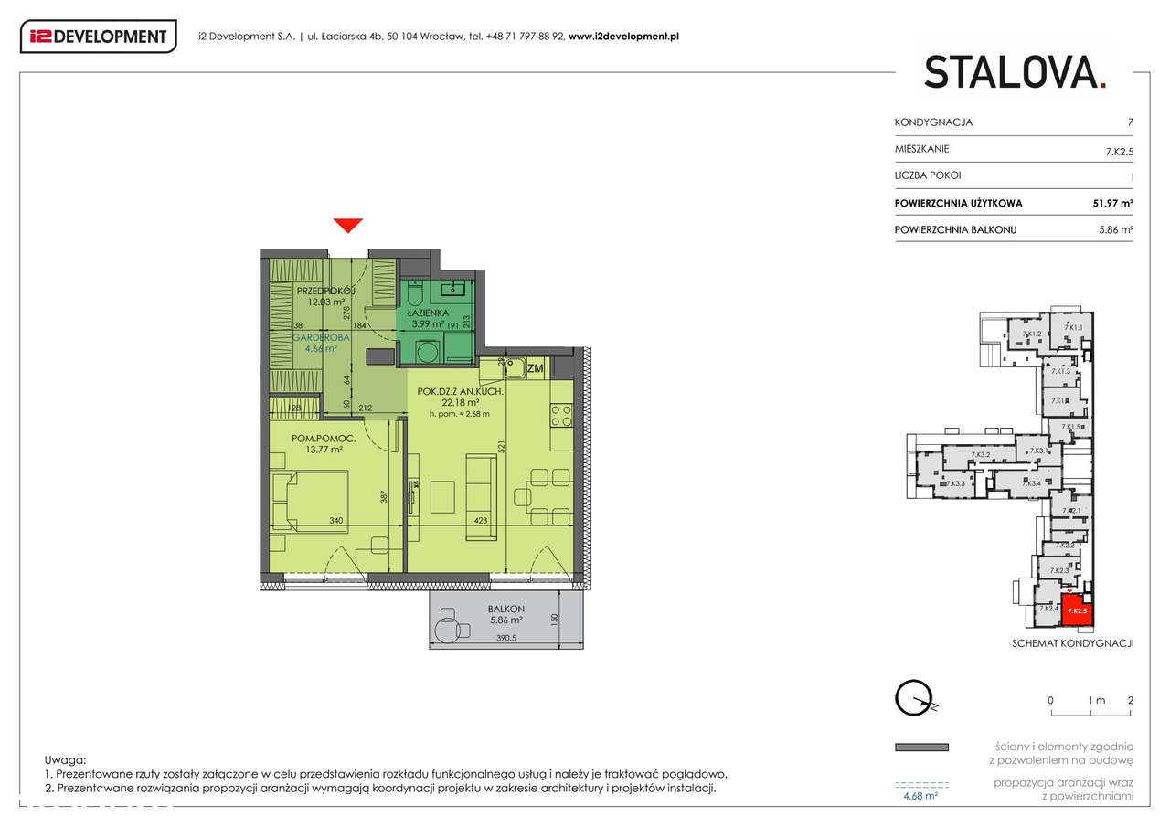 Stalova | mieszkanie 1-pok. | 7.K2.5 - Pełny obrazek: 2/4