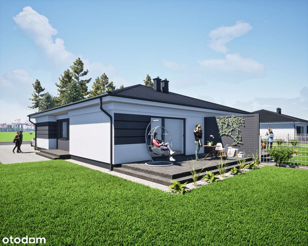 PONIEC Dom parterowy z  pompą ciepła ! - Pełny obrazek: 5/7