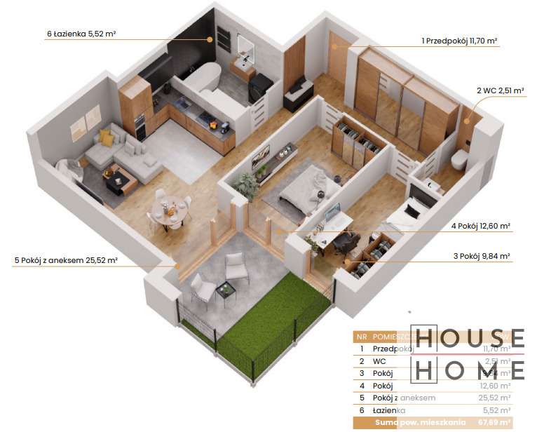 Nowy apartament na parterze z ogródkiem!-1