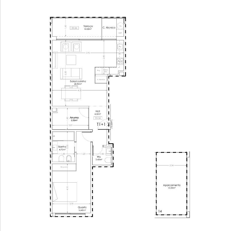 Apartamento T1+1  na Madalena - Próximo da Praia-15