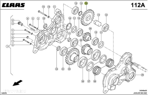 Roata de viteze Claas Jaguar ID5958 0009331351 - 4