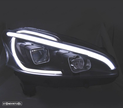 CONJUNTO DE FARÓIS PARA PEUGEOT 208 12-15 TUBE LIGHT PRETOS - 3