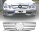 GRELHA FRONTAL TIPO AMG PARA MERCEDES E W211 02-06 CROMADA PRATA - 1