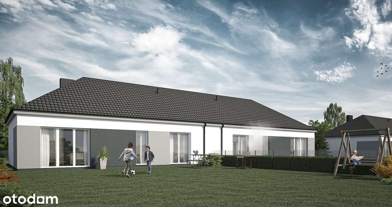 Siekierki Wielkie , nowoczesna zabudowa parterowa ze strefą buforową-9