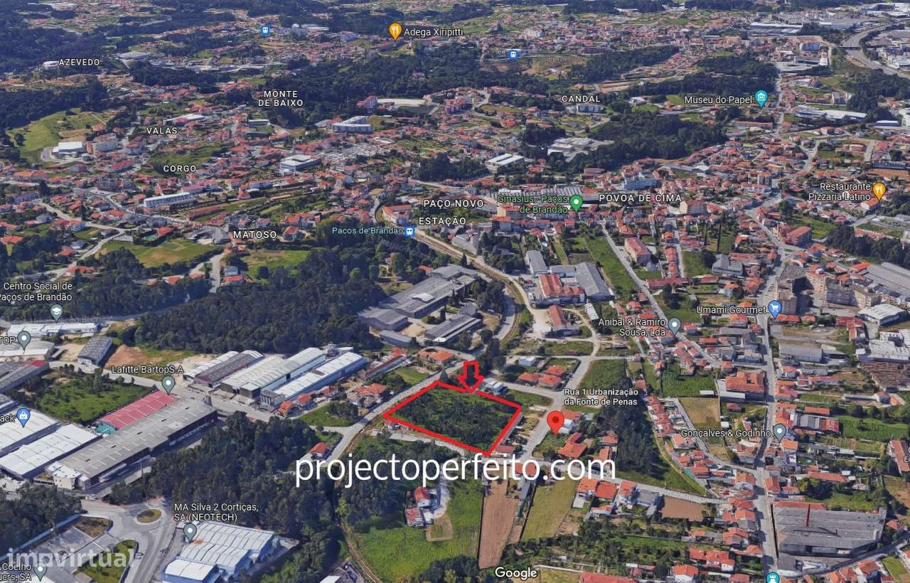Lote de Terreno  Venda em Paços de Brandão,Santa Maria da Feira - Grande imagem: 2/3