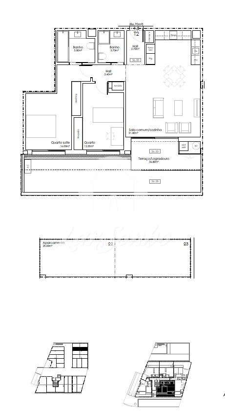 Apartamento T2 em construção, em condomínio fechado com piscina e T...-14