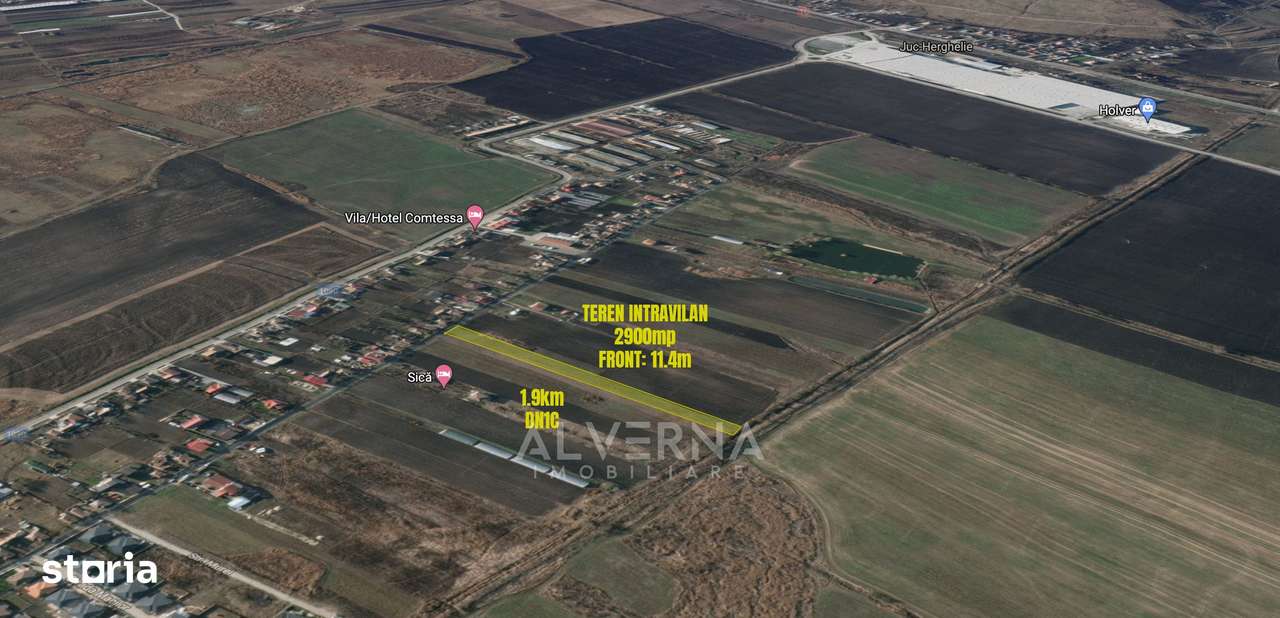 Teren intravilan - cadastrat - 2900mp - front 11.4m - Jucu de Mijloc - Imagine principală: 1/3