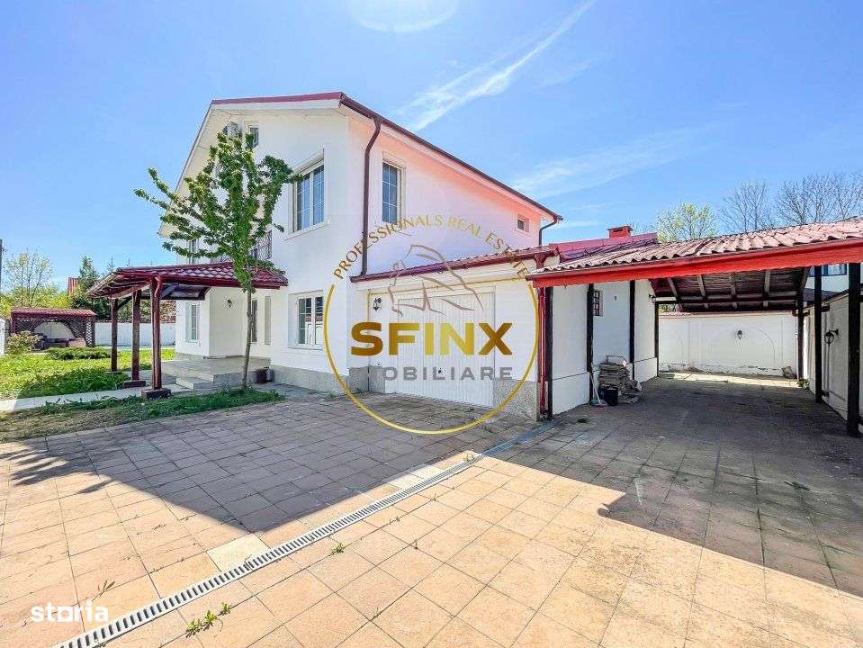 Vila cu piscina 420 mp construiti, teren 828 mp Domnesti, comision 0-7