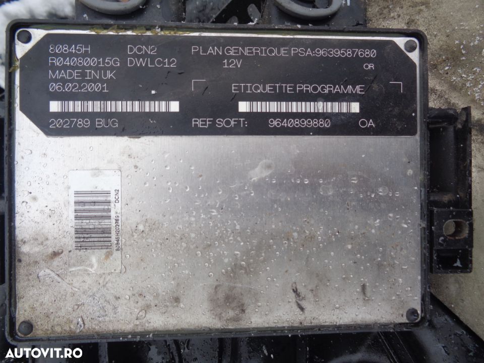 Vand Calculator Motor ECU Peugeot Partner 1.9 D din 2005 cod:R04080015G DWLC12 - 1