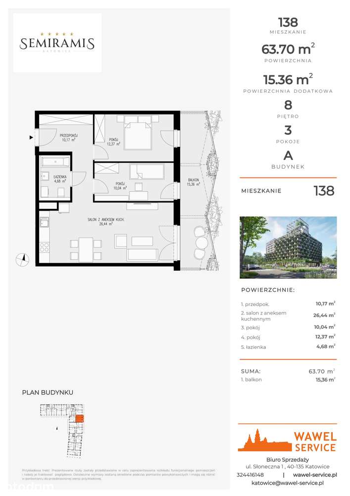 Semiramis | mieszkanie 3-pok. | 138 - Pełny obrazek: 2/7