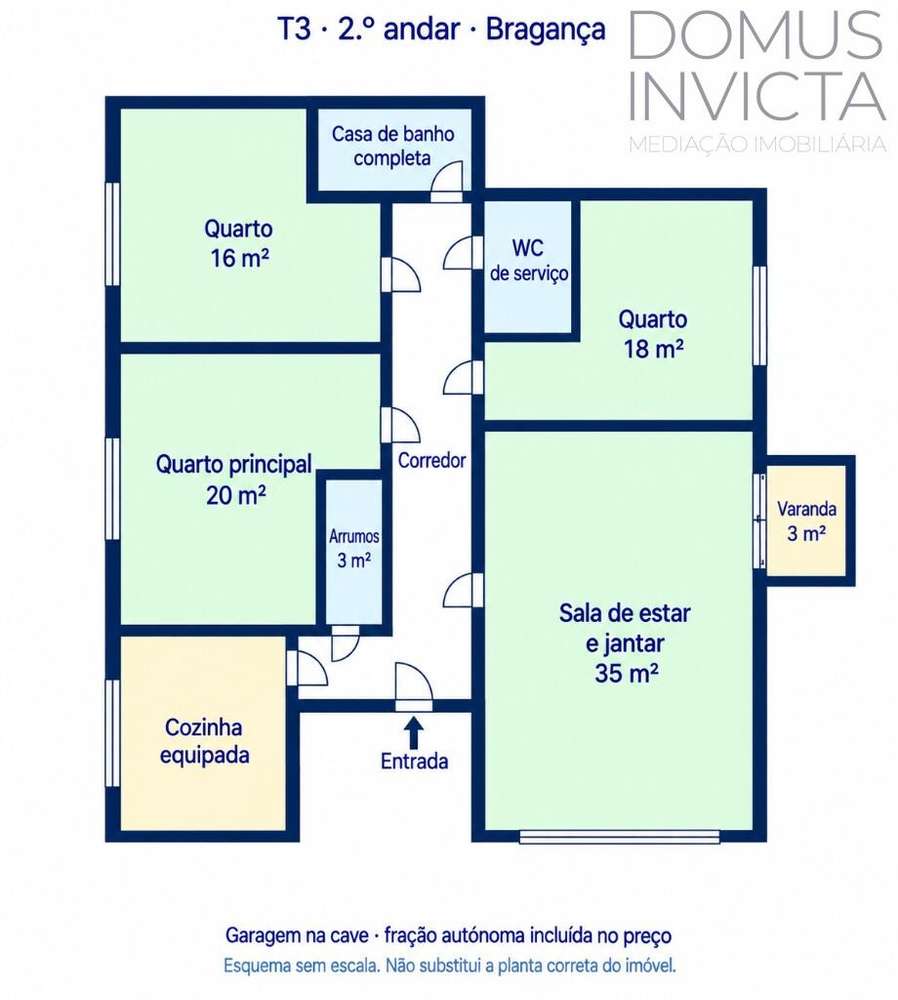 T3 com varanda, garagem e vista para o Castelo | Av. Cidade de Zamora-28