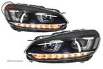 Faruri LED VW Golf 6 VI (2008-2013) Design Golf 7 3D U Design Semnal LED Dinamic c- livrare gratuita - 4