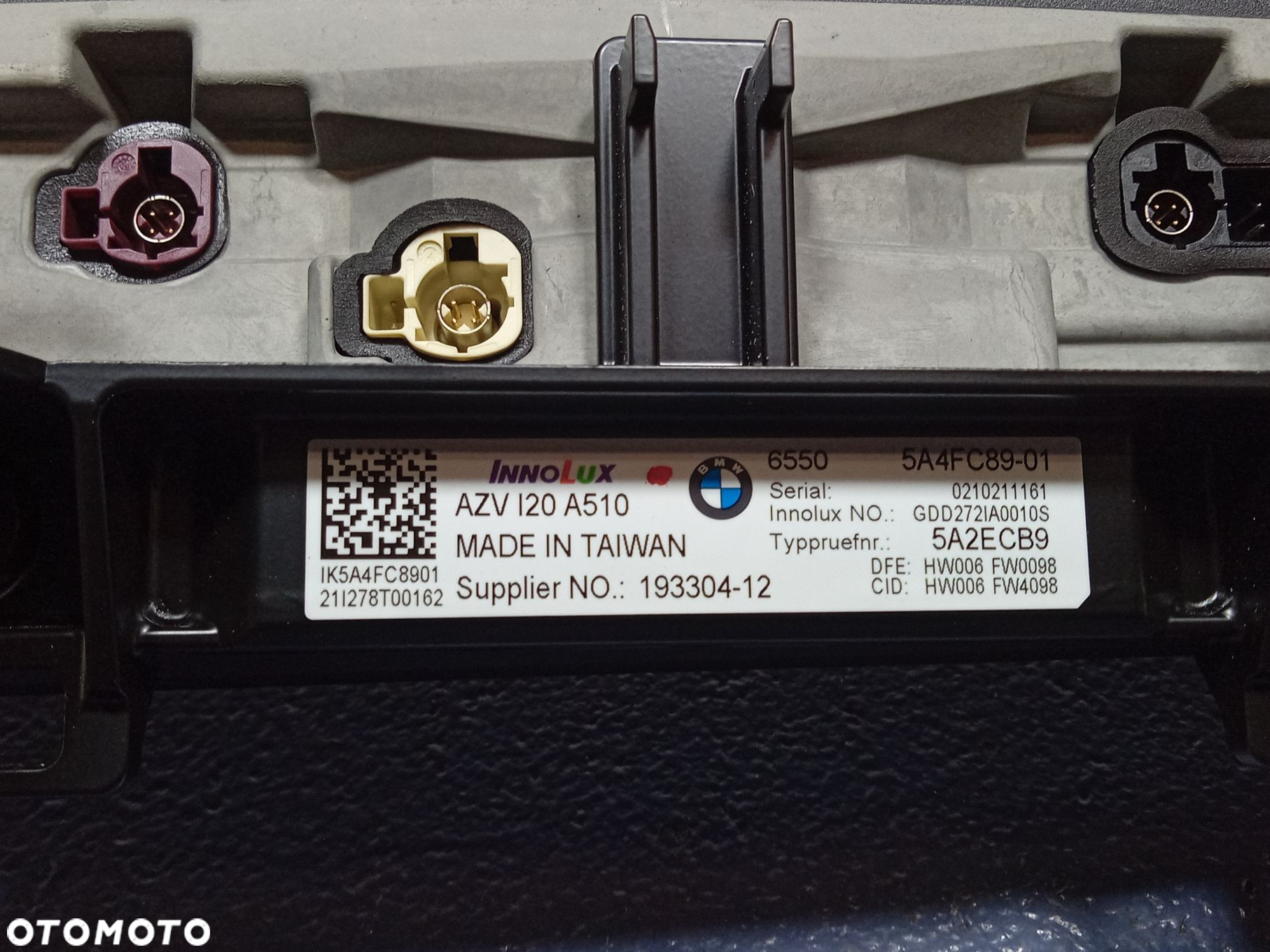 BMW IX I20 LICZNIK EKRAN WYŚWIETLACZ RADIO EU 5A4FC89 - 4