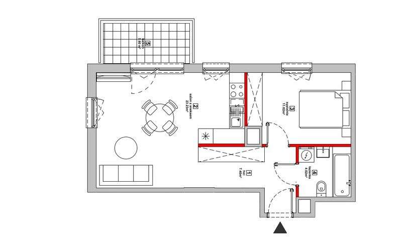 FUNKCJONALNE 2-pokojowe mieszkanie z BALKONEM - Pełny obrazek: 2/7