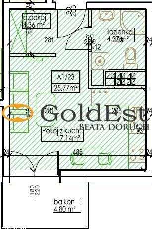 Kawalerka, stan deweloperski, balkon - Strzegom-5
