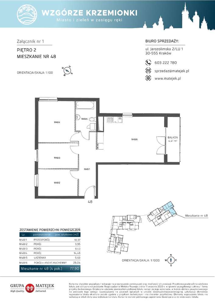 Wzgórze Krzemionki II | mieszkanie 4-pok. | 48 - Pełny obrazek: 2/7