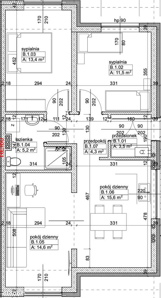 3 pokoje o pow. 68,1 m2, duży ogród, 2 miejsca parkingowe-5