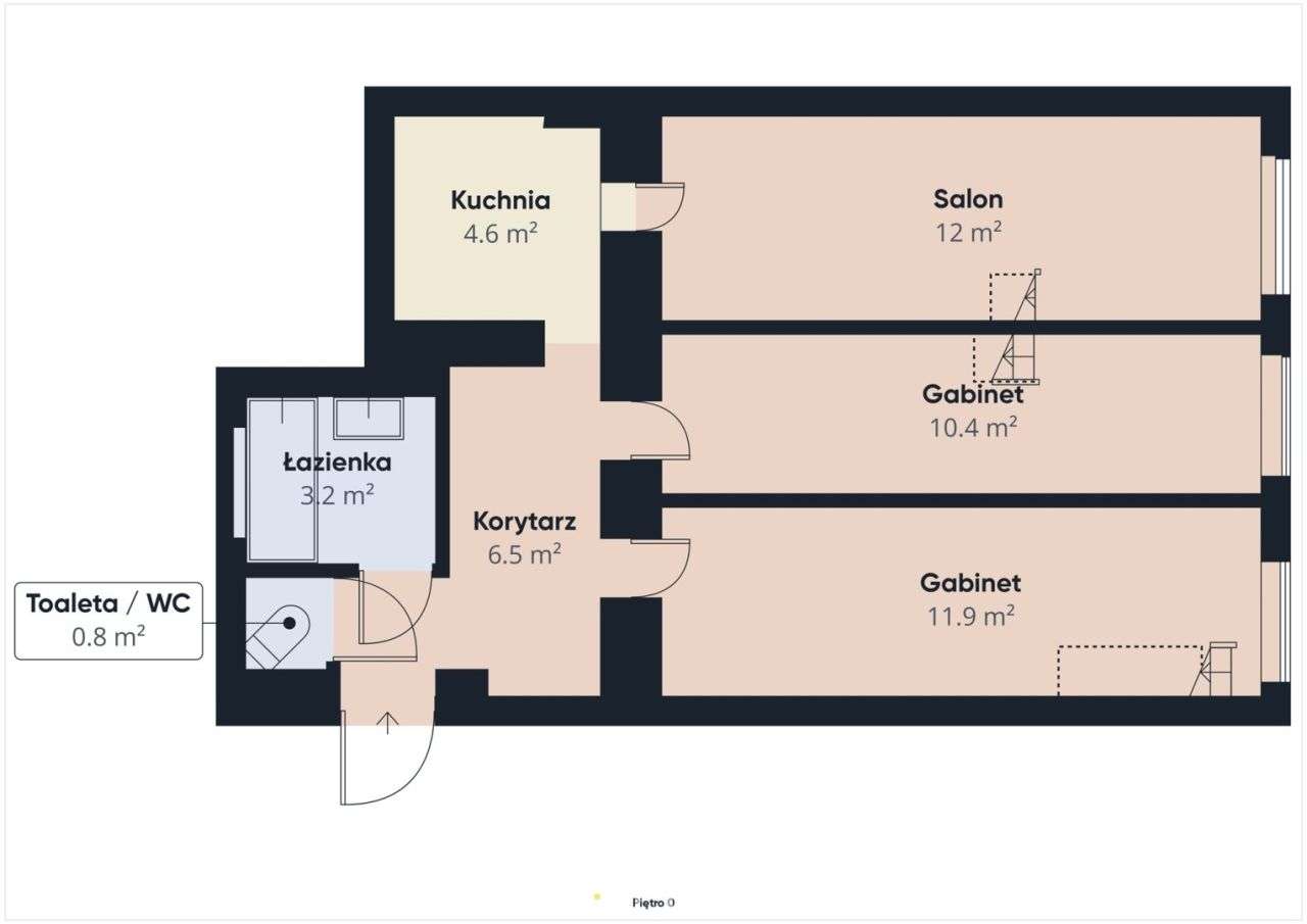 3 pokoje | 50 m2 | Nowa Cena - Pełny obrazek: 4/20
