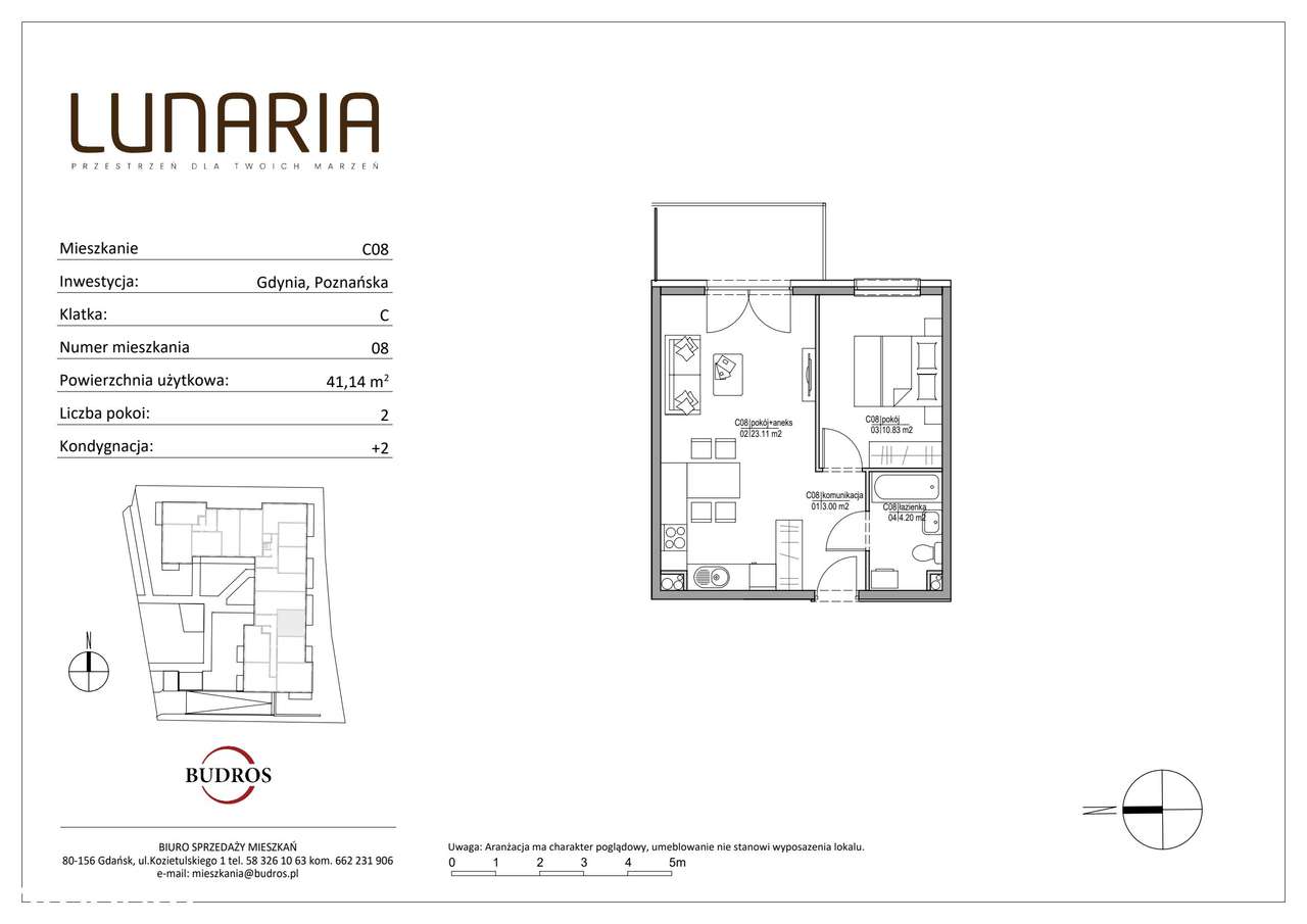 2-pokojowe mieszkanie 41m2 + balkon - Pełny obrazek: 2/9