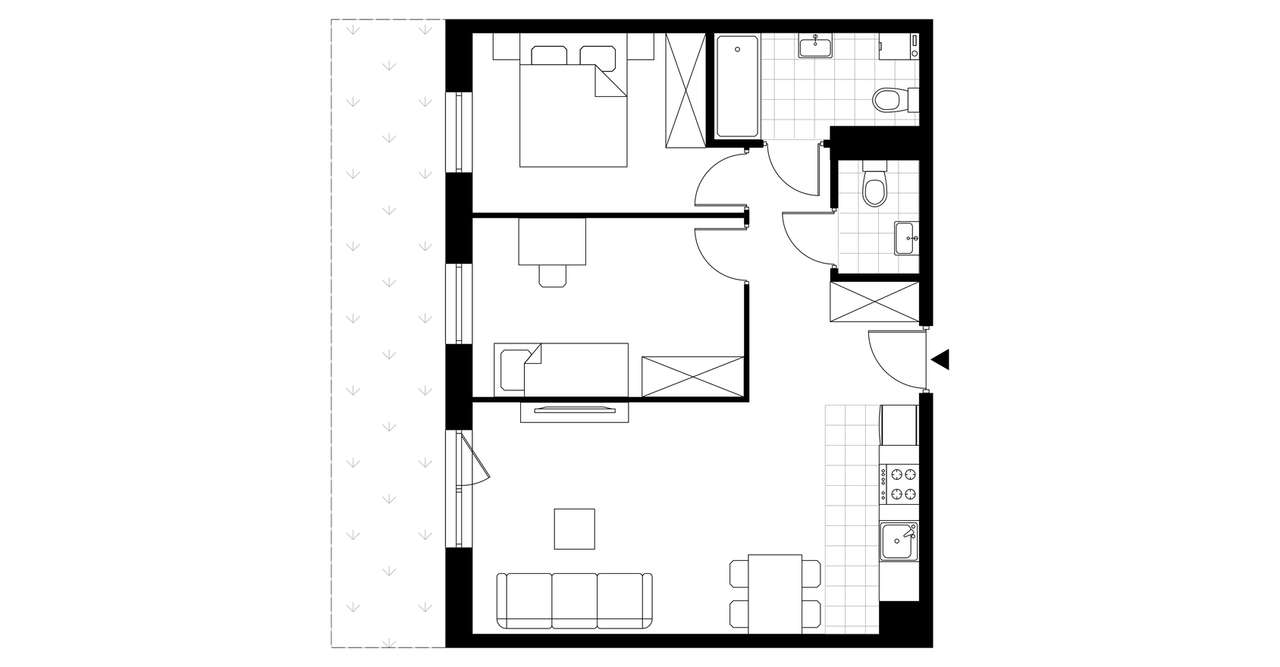 3-pokojowe mieszkanie 58m2 + ogródek Bez Prowizji - Pełny obrazek: 3/8