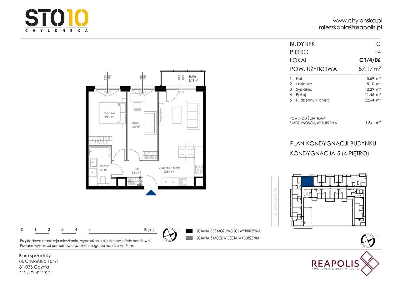 STO10 Chylońska | mieszkanie 3-pok. | C1/4/06 - Pełny obrazek: 2/7