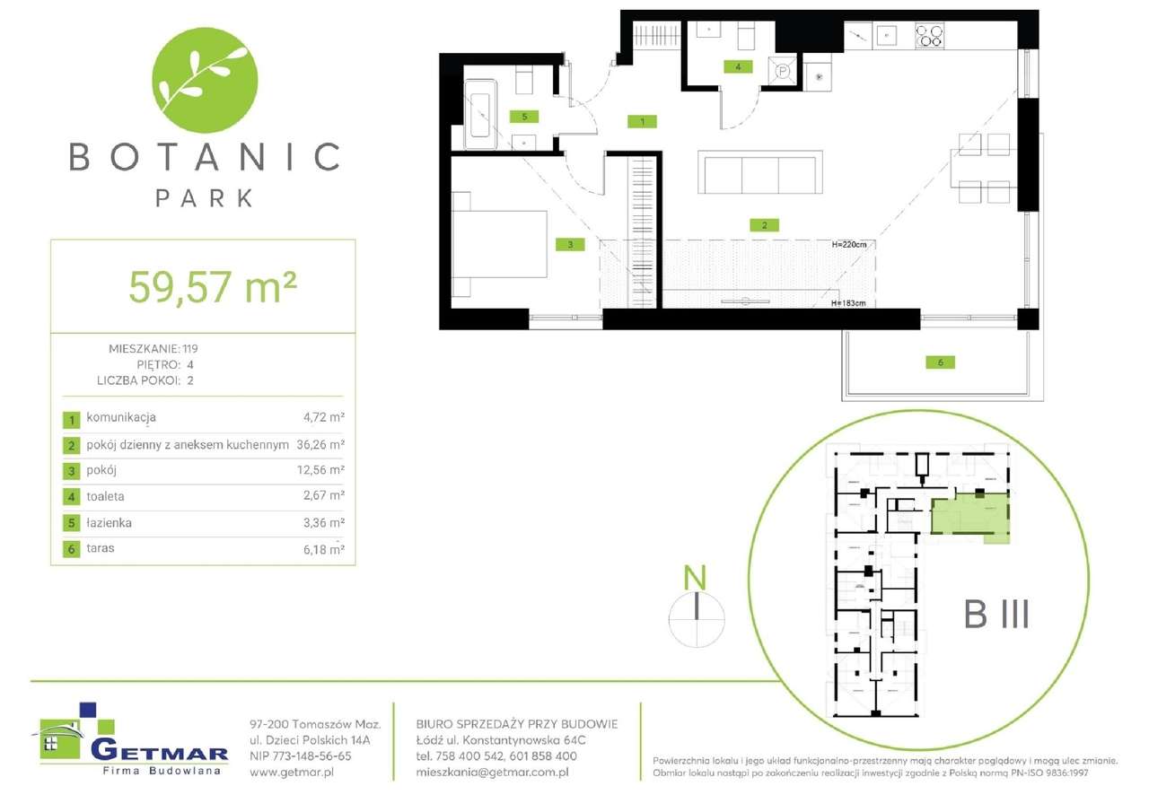 Botanic Park | wygodny apartament nr 119 - Pełny obrazek: 2/7