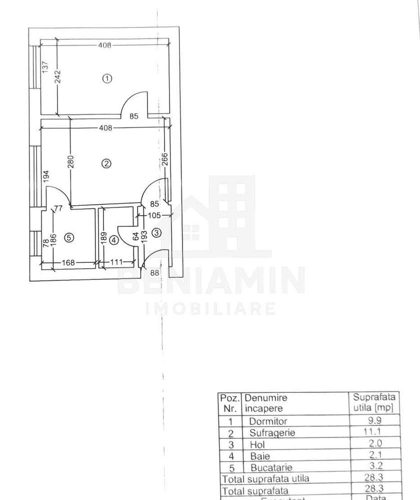 Apartament 2 camere Parter Valea Rosie 28mp -teava de gaze-1