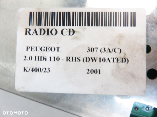 RADIO PEUGEOT 307 (3A/C) 96466541XT - 10