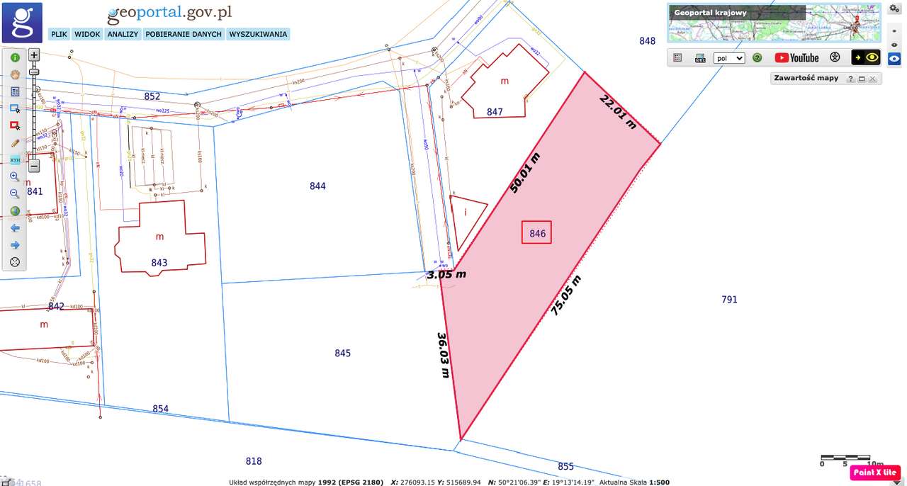 Działka budowlana Dąbrowa Górnicza ul.Parkowa Pogoria III-6