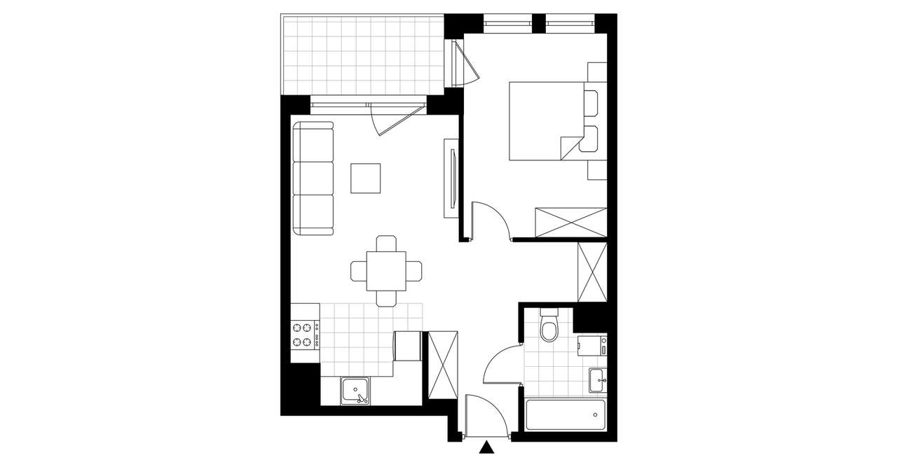Bulvar Apartments | mieszkanie 2-pok. | D.10.04 - Pełny obrazek: 4/9