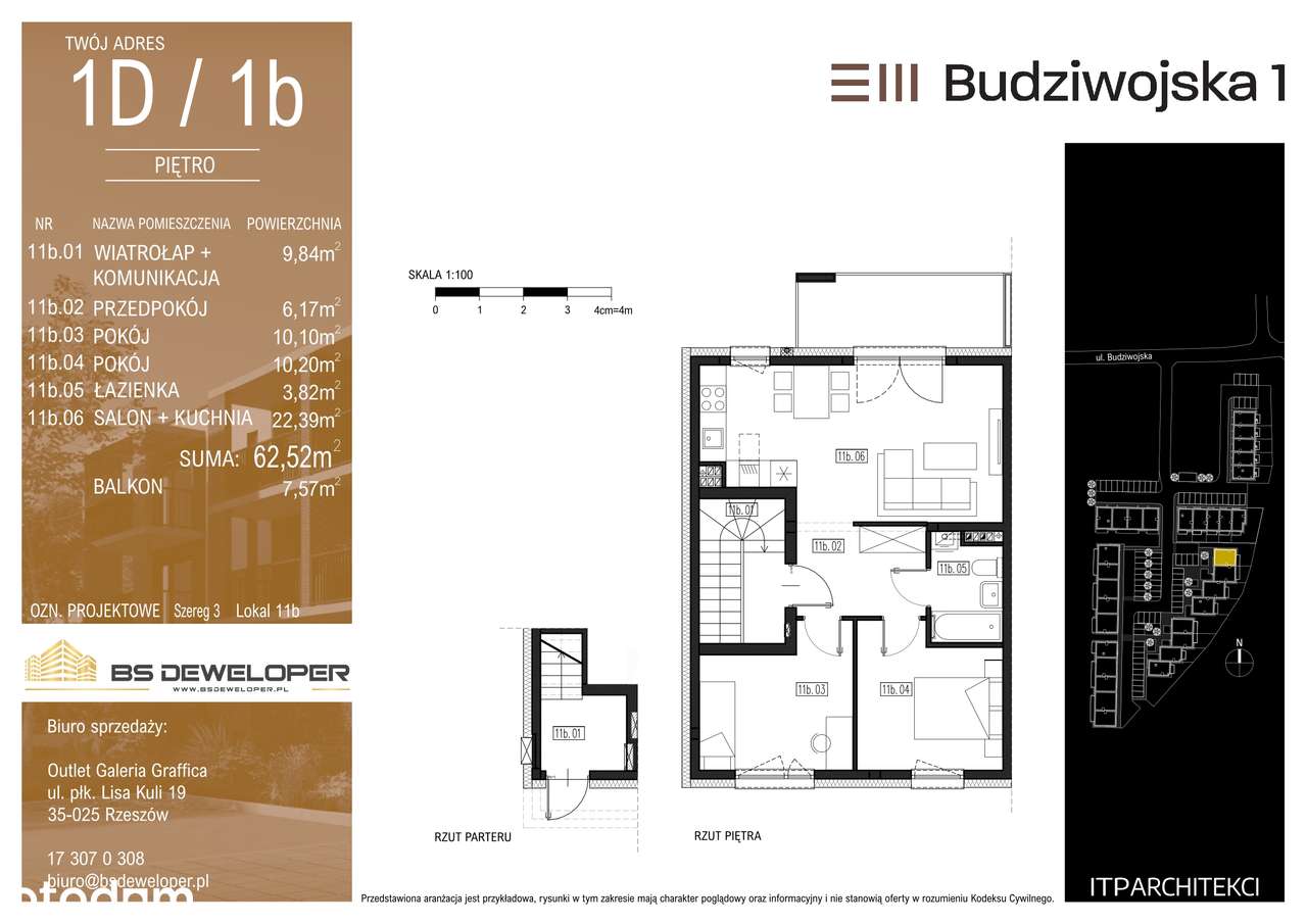 Budziwojska 3 | mieszkanie z balkonem 1D/1b - Pełny obrazek: 3/9