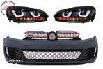 Bara Fata cu Faruri LED U Design cu Strip Rosu semnal dinamic VW Golf VI 6 (2008-2- livrare gratuita - 1