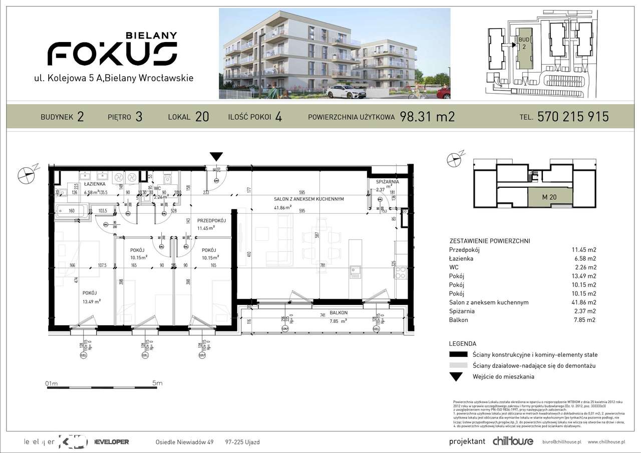 Fokus Bielany  | mieszkanie 4-pok. | 20 - Pełny obrazek: 2/8