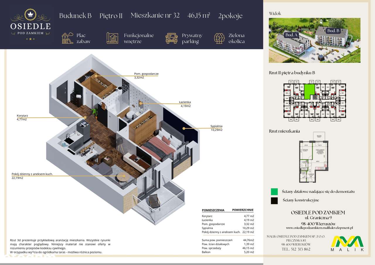 Wieruszów, ul. Graniczna M32 - Pełny obrazek: 4/7