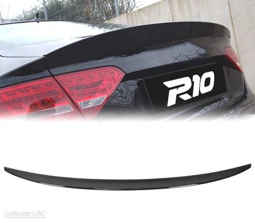 SPOILER AILERON TRASEIRO LOOK SLINE RS5 PARA AUDI A5 SPORTBACK 08-16 PRETO BRILHANTE - 1