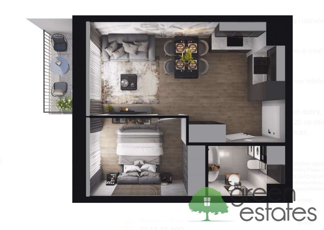 ⭐Gotowe 2 pok + balkon 4,48m2•Promocja•0% prowizji-1