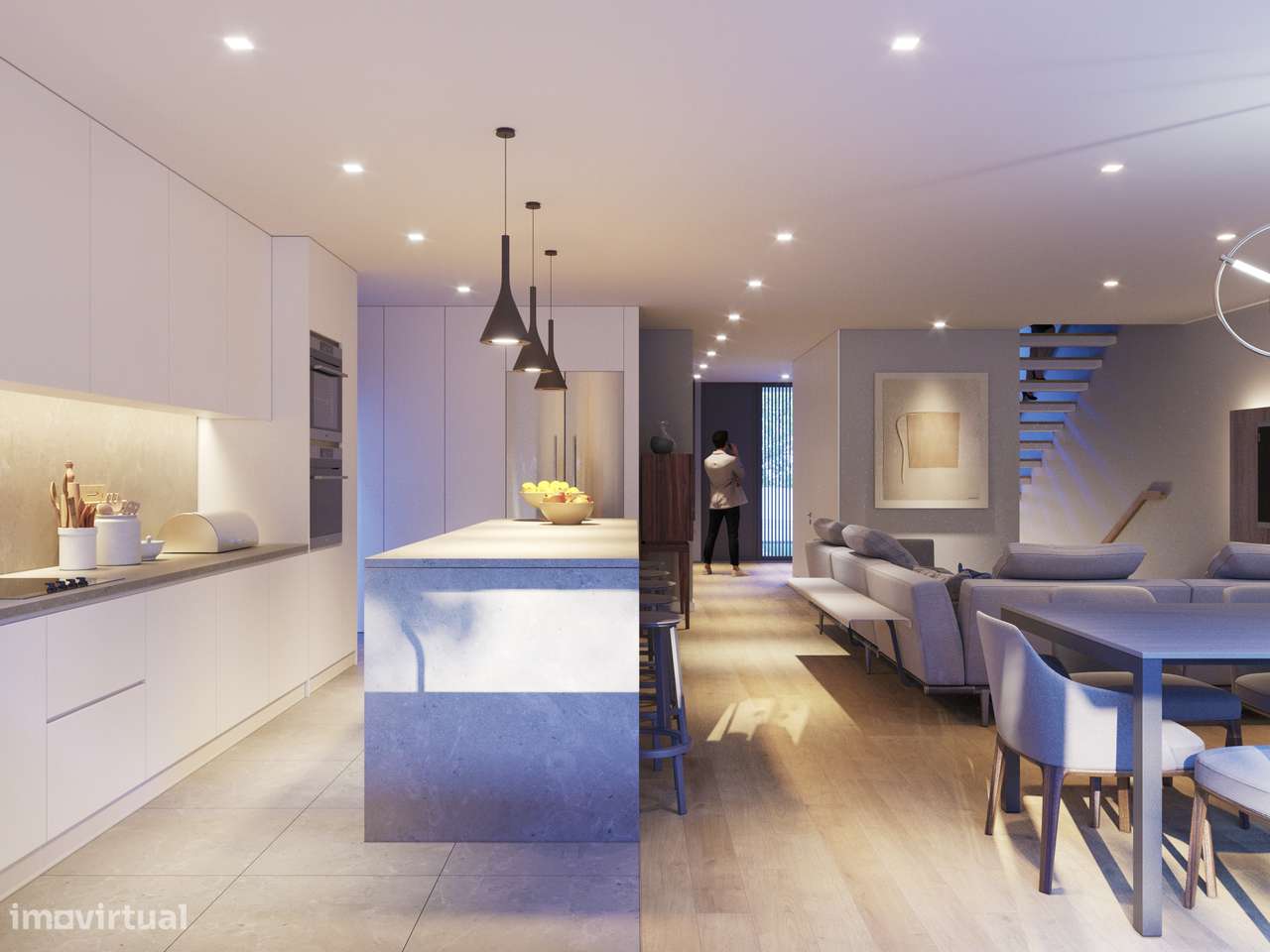 Moradia em Banda, 3 quartos, Braga, Palmeira-3